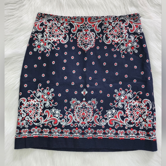 Talbots Bandana Dot Patten Skirt NWT - Picture 2 of 11